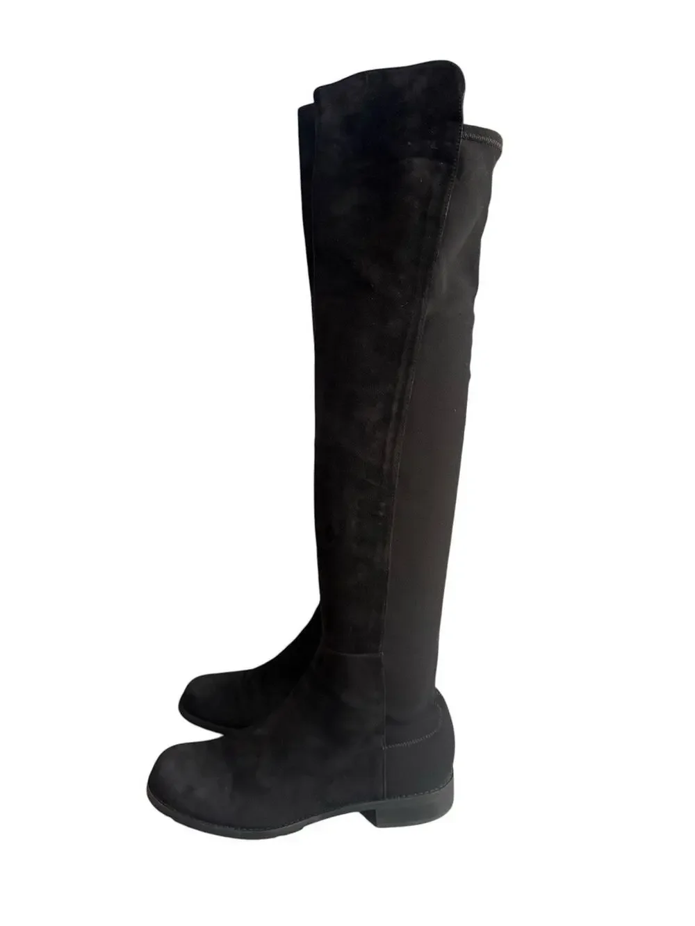 Stuart Weitzman 5050 Over The Knee Boots Black Suede Size 7